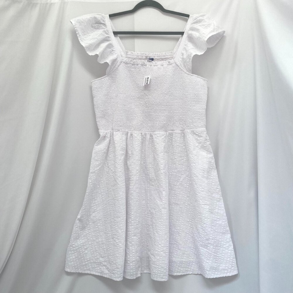 NWT Old Navy Womens Smocked Babydoll Mini Dress Size XLTall Boho Hippie Festival